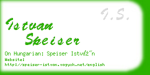 istvan speiser business card